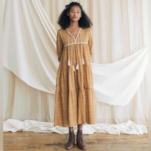 Christy Dawn The Paloma Dress in Biscotti Cosmos Floral, Size PS